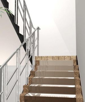 自建房不锈钢楼梯扶手设计效果图