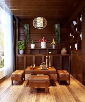 最新现代中式家装装修120平米图片