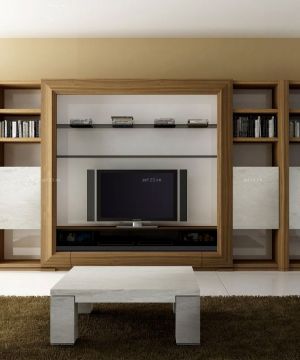 日式风格120平米木质电视背景墙装修效果图片大全