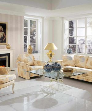 70平米两室一厅简约前卫欧式布艺沙发装修效果图欣赏