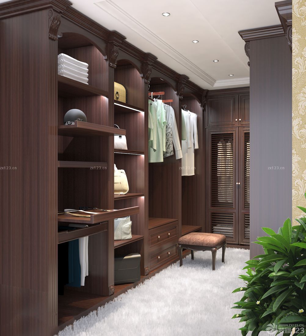 美式小户型步入式衣帽间装修图片大全