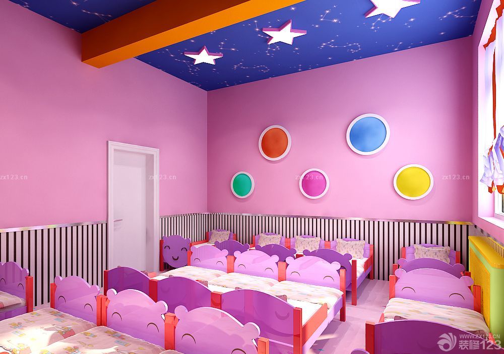 幼儿园床布置绚丽现代风格设计图欣赏