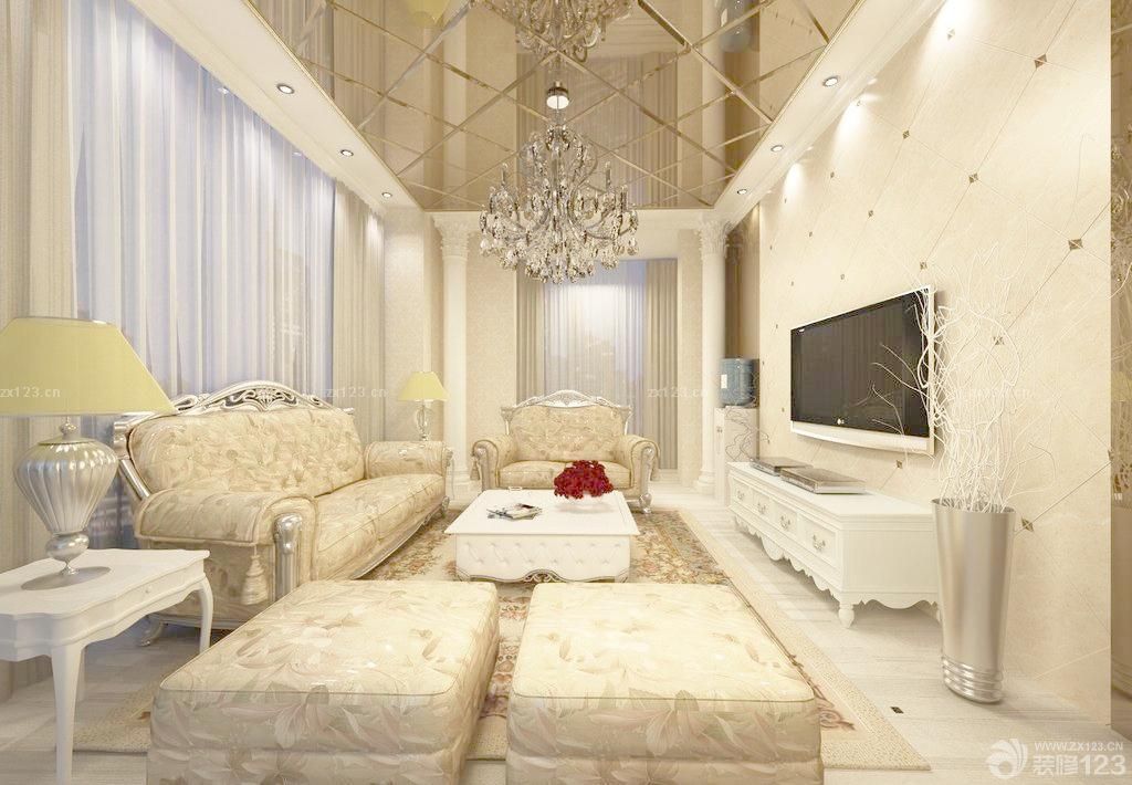 精美小户型客厅沙发靠背装修实景图欣赏