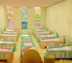 最新幼儿园床温馨现代风格装修实景图