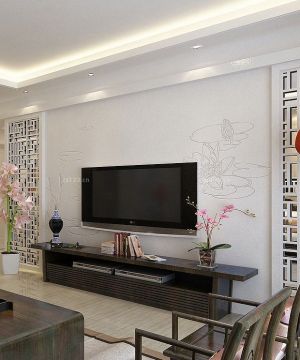 中式风格90平米新房客厅装修效果图片
