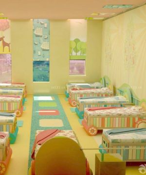 最新幼儿园床温馨现代风格装修实景图