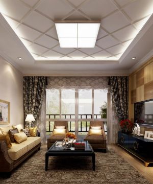 2025最新混搭风格装修客厅电视背景墙设计效果图