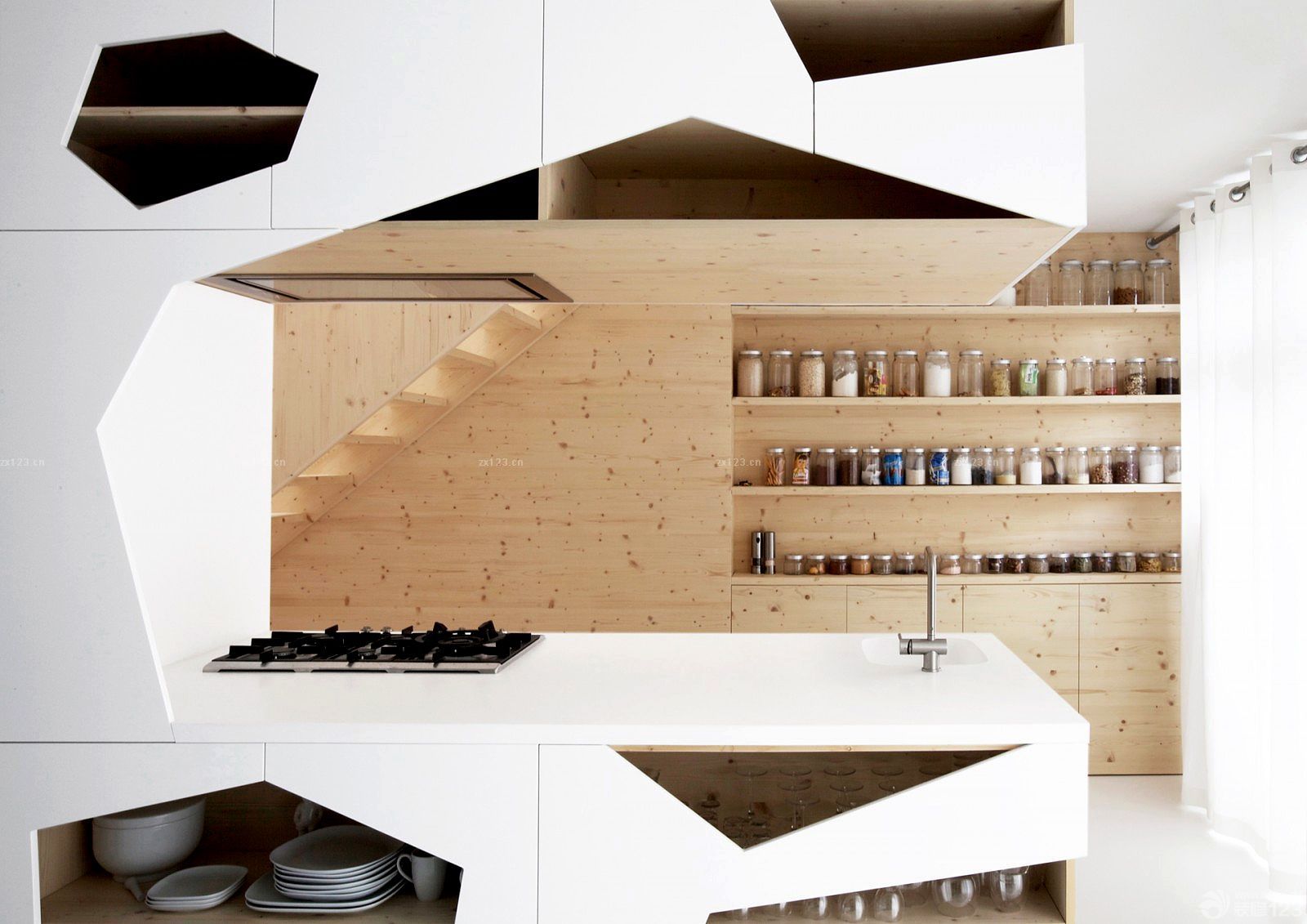 创意120平米小户型室内开放式厨房设计效果图片欣赏