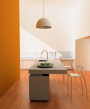 简约120平米开放式厨房家庭吧台设计效果图欣赏2023
