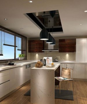 最新厨房大理石橱柜装修设计图片2023