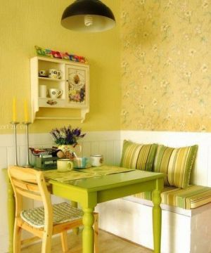 现代美式家装简约风格黄色墙面装修效果图片大全