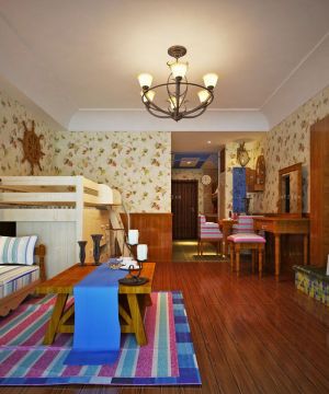 70平米小户型客厅壁纸背景墙装修效果图欣赏2025