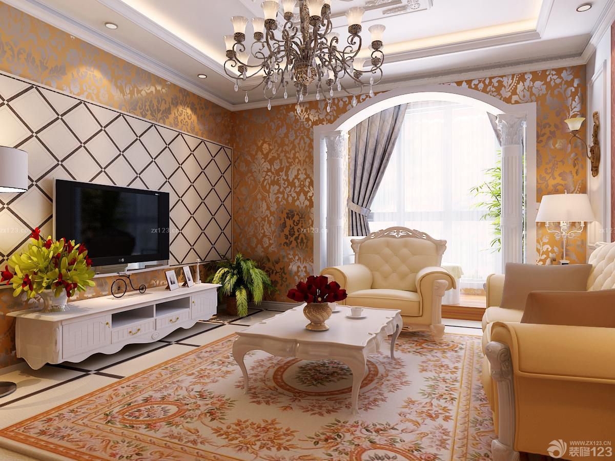 80平米的房子阳台门洞造型设计装修效果图