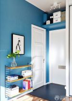 现代简约家装蓝色墙面装修效果图片欣赏