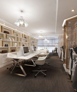 现代简约风格女装专卖店面设计效果图欣赏