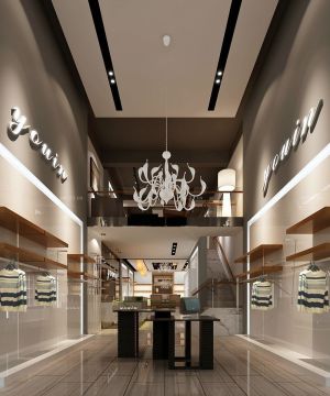 2025简约风格复式服装店面设计图片