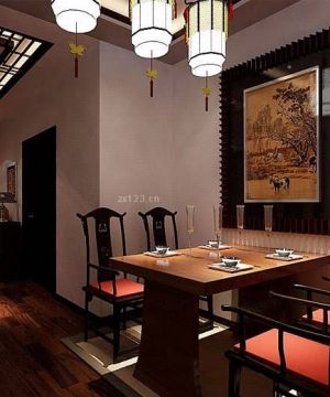 140平米家装现代中式餐厅效果图欣赏