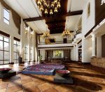 东南亚风格酒店大厅工装装修效果图片欣赏