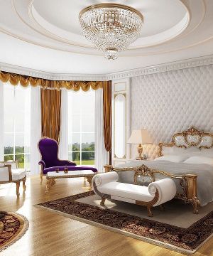最新欧式新古典家庭卧室装饰设计效果图