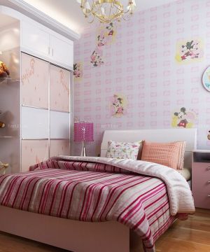 可爱儿童卧室家装壁纸效果图样板大全