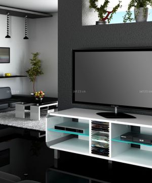 最新时尚客厅电视柜电视墙造型效果图欣赏