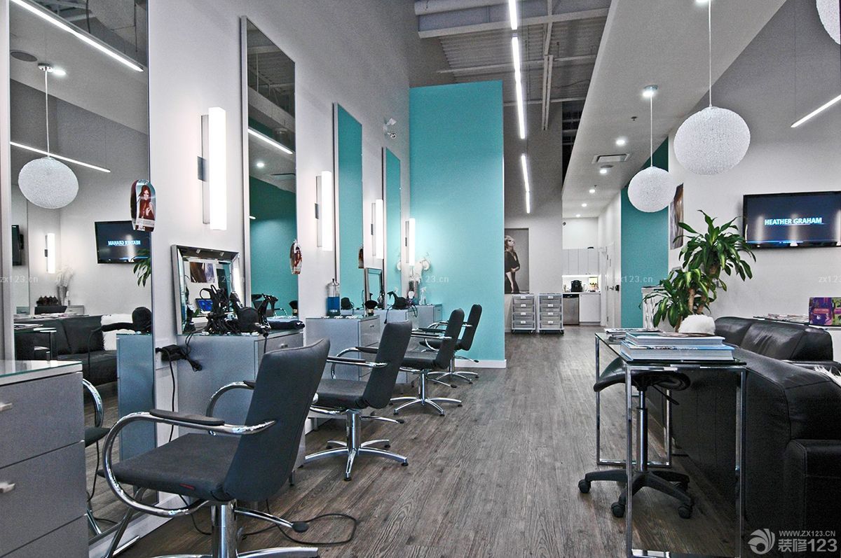 60平米理发店个性精致装修效果图大全