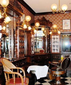2025经典美式风格60平米理发店装修效果图样板大全