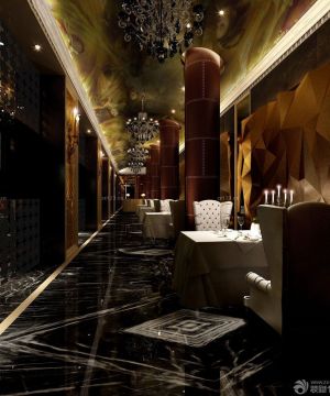 2025高档休闲会所咖啡店美式混搭风格设计效果图