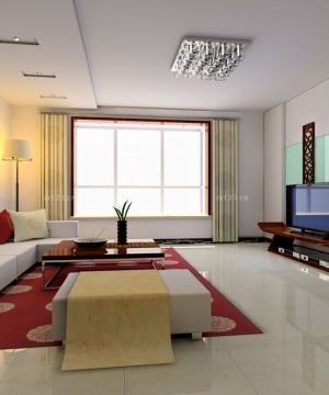 最新简约中式风格150多平米的房子客厅石膏板装修效果图案例