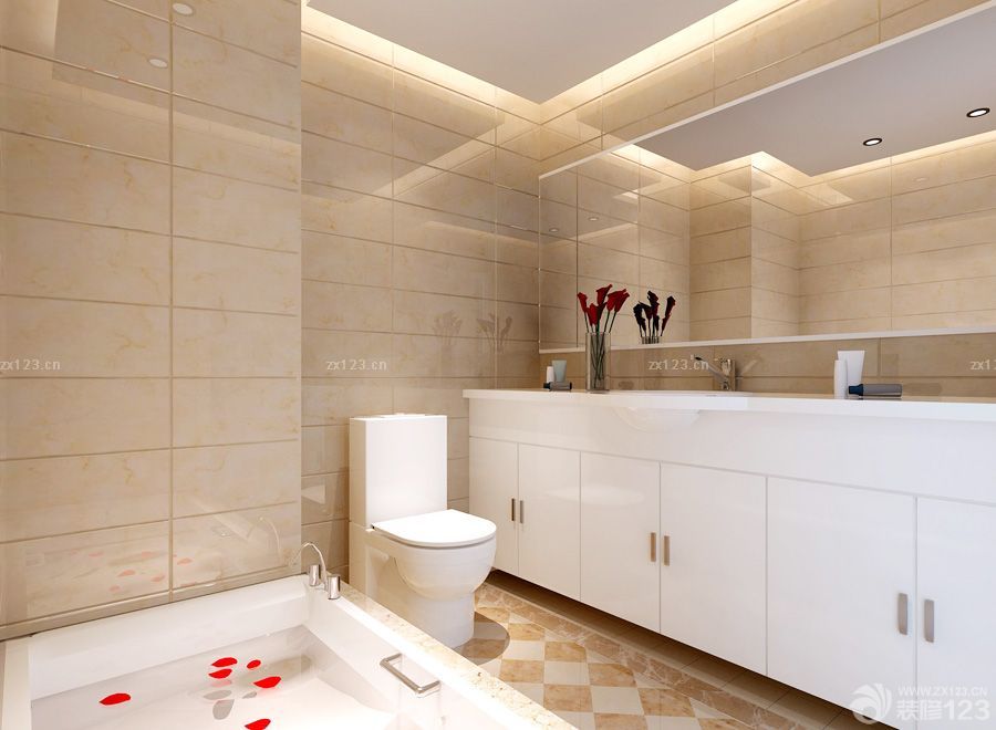 现代新房卫生间浴室柜装修效果图片