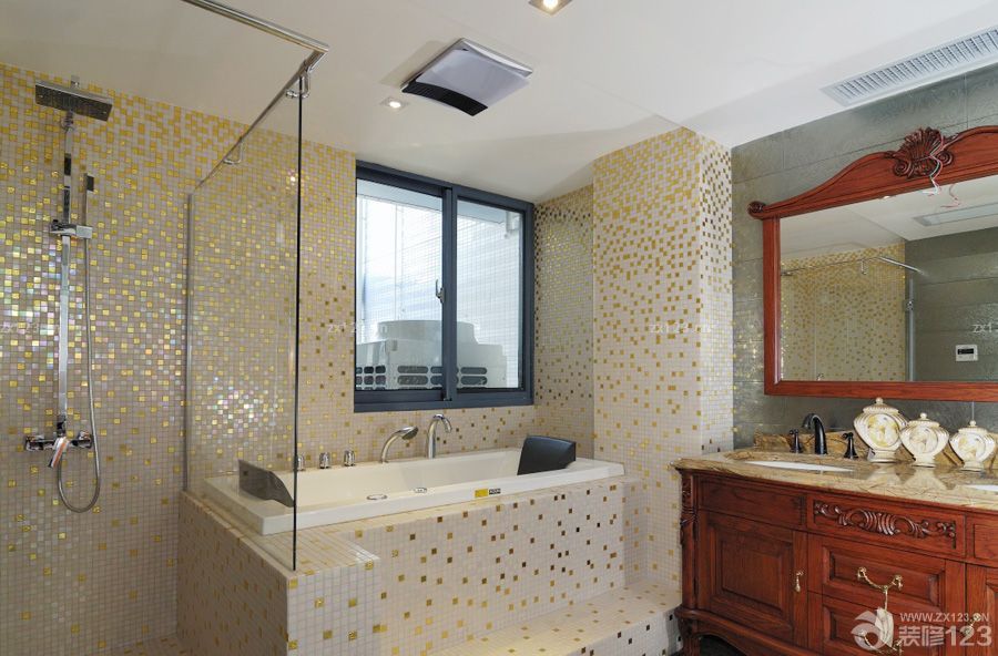 新房卫生间马赛克墙面装修效果图片大全