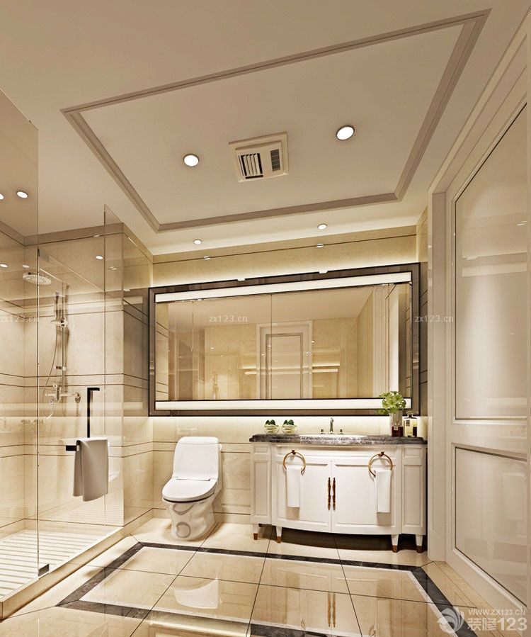 2025快捷酒店卫生间吊顶设计装修效果图片大全