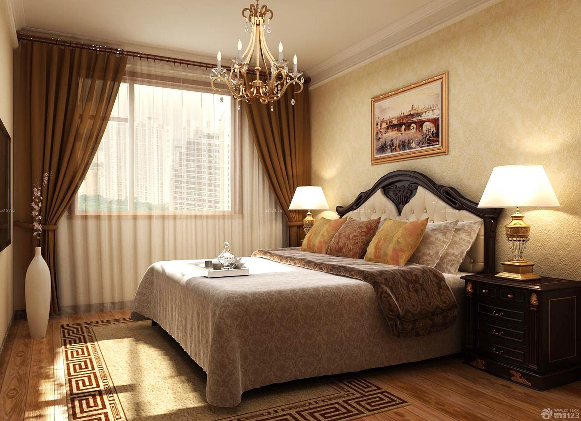 80平卧室壁纸小户型装修设计图片