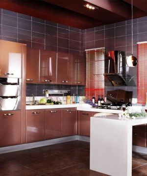 沉稳风格70平米两室一厅小厨房整体橱柜装修装饰效果图欣赏
