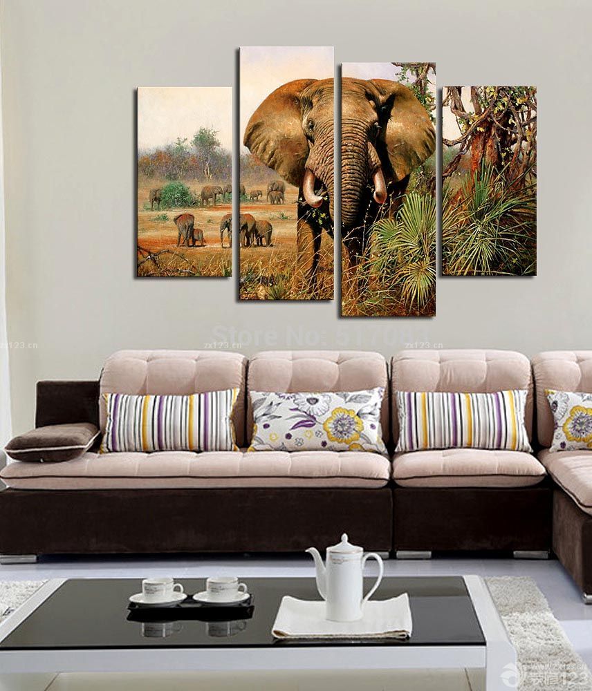 时尚简约家装客厅墙体彩绘设计图片大全