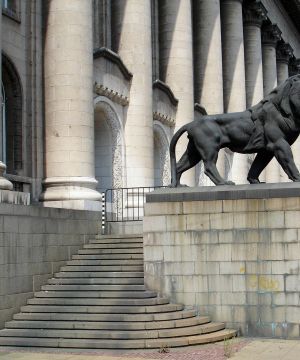 2025欧式建筑门口威猛石狮子设计图片