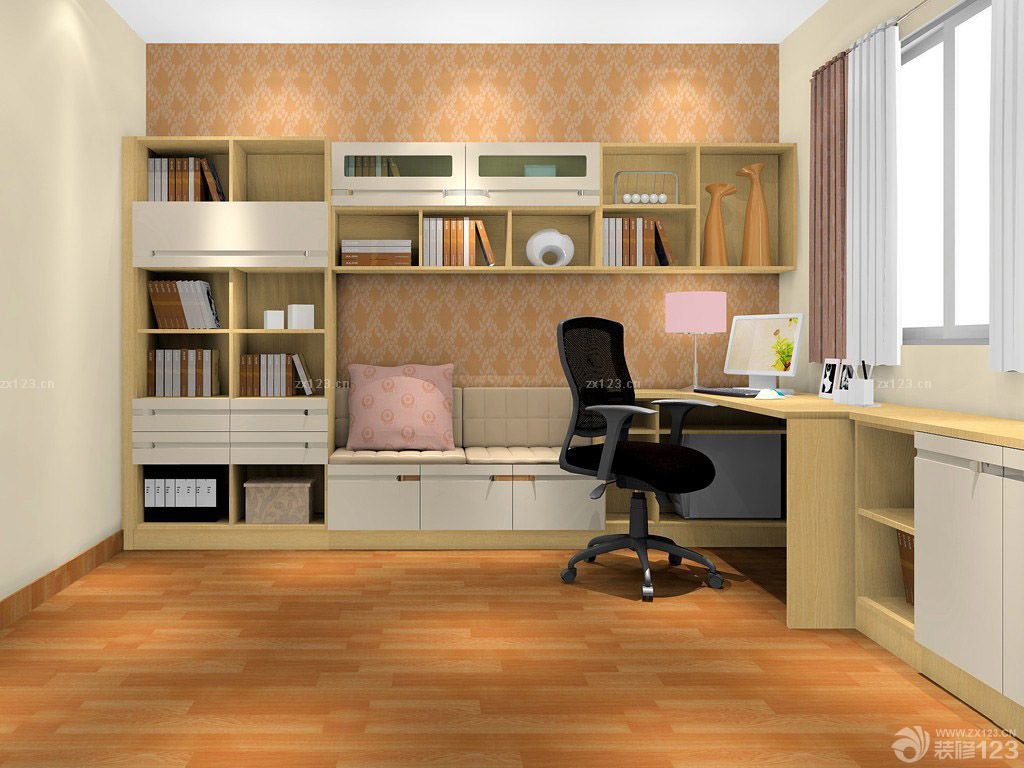 现代时尚简约风格儿童房小书房装修效果图欣赏