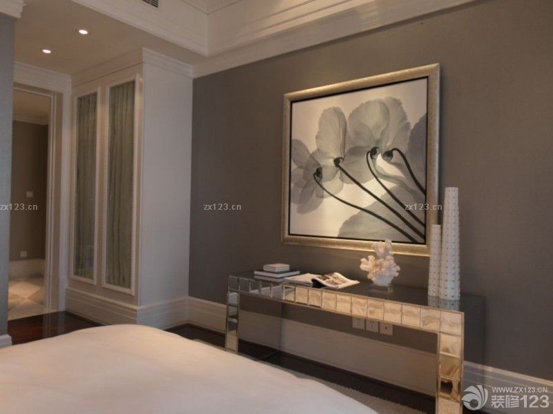 新中式风格卧室墙面装饰效果图片欣赏
