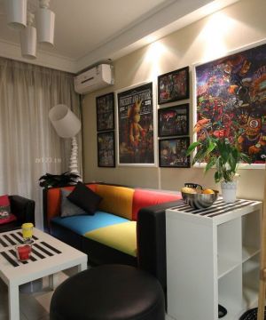 80平现代简约小客厅装修效果图大全2025