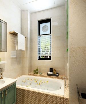 90平地中海风格小浴室装修效果图欣赏