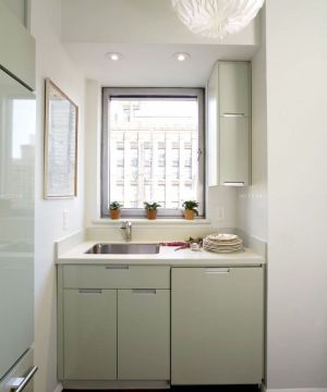 70平二居室小厨房设计装修效果图欣赏