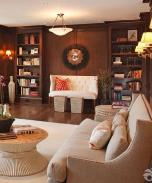 房子室内美式书房装修设计图片欣赏