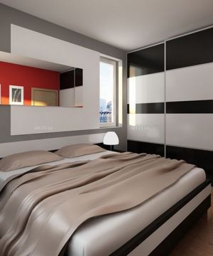 时尚黑白风格衣柜门装修图片大全