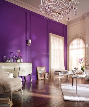 2023年房屋紫色墙面装修效果图片欣赏