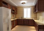 最新70平米小户型厨房实木整体橱柜装修效果图片