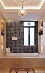 140平米中档房子浴室马赛克墙面装修效果图片