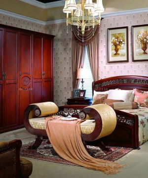 90平米房子欧式古典家具卧室装修图片大全