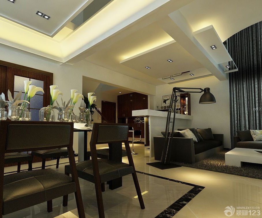 家装115平米房子大厅吊顶装修图片
