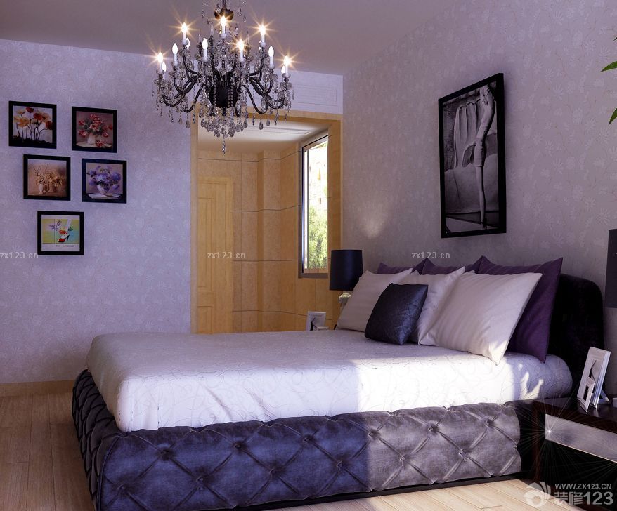 家装120平米房子卧室壁纸装修效果图片