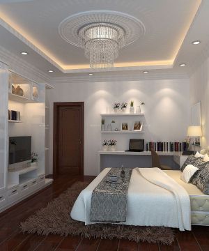 80后简约书桌卧室装修设计效果图